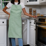 KAF Home Monaco Slubbed Yarn Apron, Mineral Green