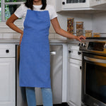 KAF Home Monaco Slubbed Yarn Apron, Dutch Blue