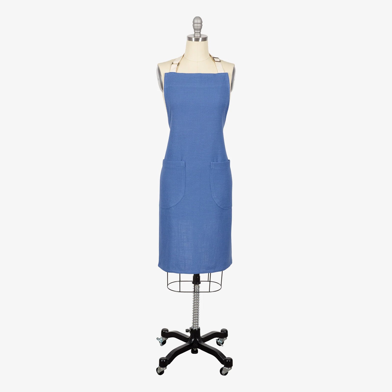 KAF Home Monaco Slubbed Yarn Apron, Dutch Blue
