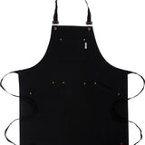 KAF Home Cat Cora Stain Proof Adjustable Chef's Apron, 28 x 36-Inch, Black