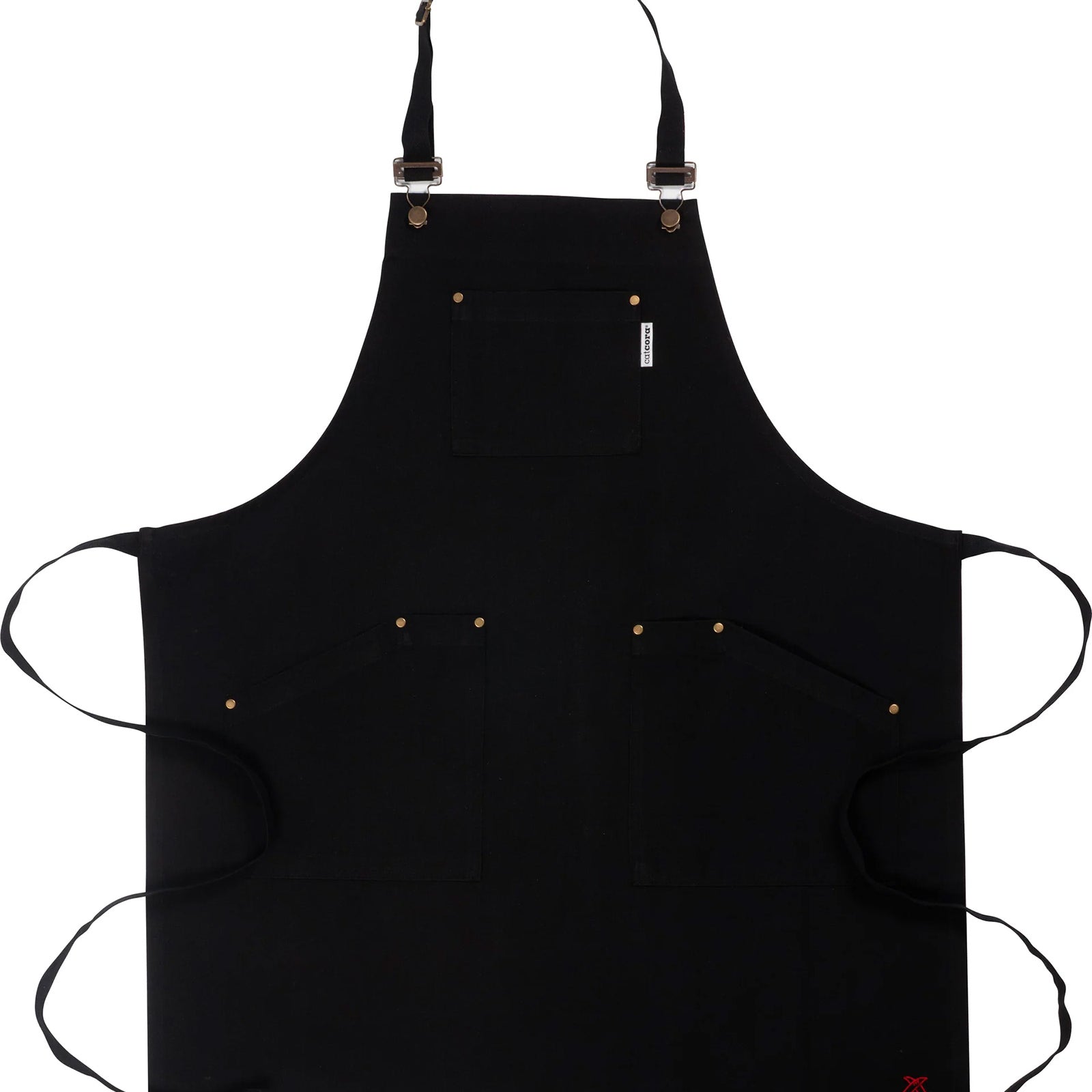 KAF Home Cat Cora Stain Proof Adjustable Chef's Apron, 28 x 36-Inch, Black