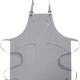 KAF Home Cat Cora Stain Proof Adjustable Chef's Apron, 28 x 36-Inch, Gray