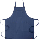 KAF Home Cat Cora Stain Proof Adjustable Chef's Apron, 28 x 36-Inch, Navy