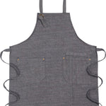 KAF Home Strada Chambray Slub Apron, Black