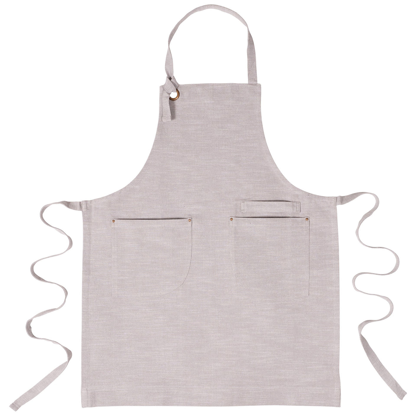 KAF Home Strada Chambray Slub Apron, Gray
