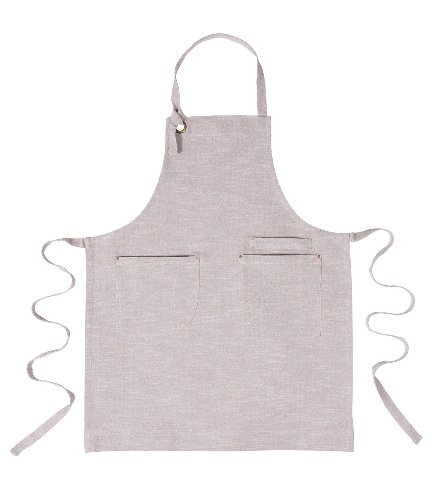 KAF Home Strada Chambray Slub Apron, Gray