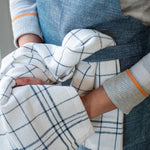KAF Home Strada Chambray Slub Apron, Blue