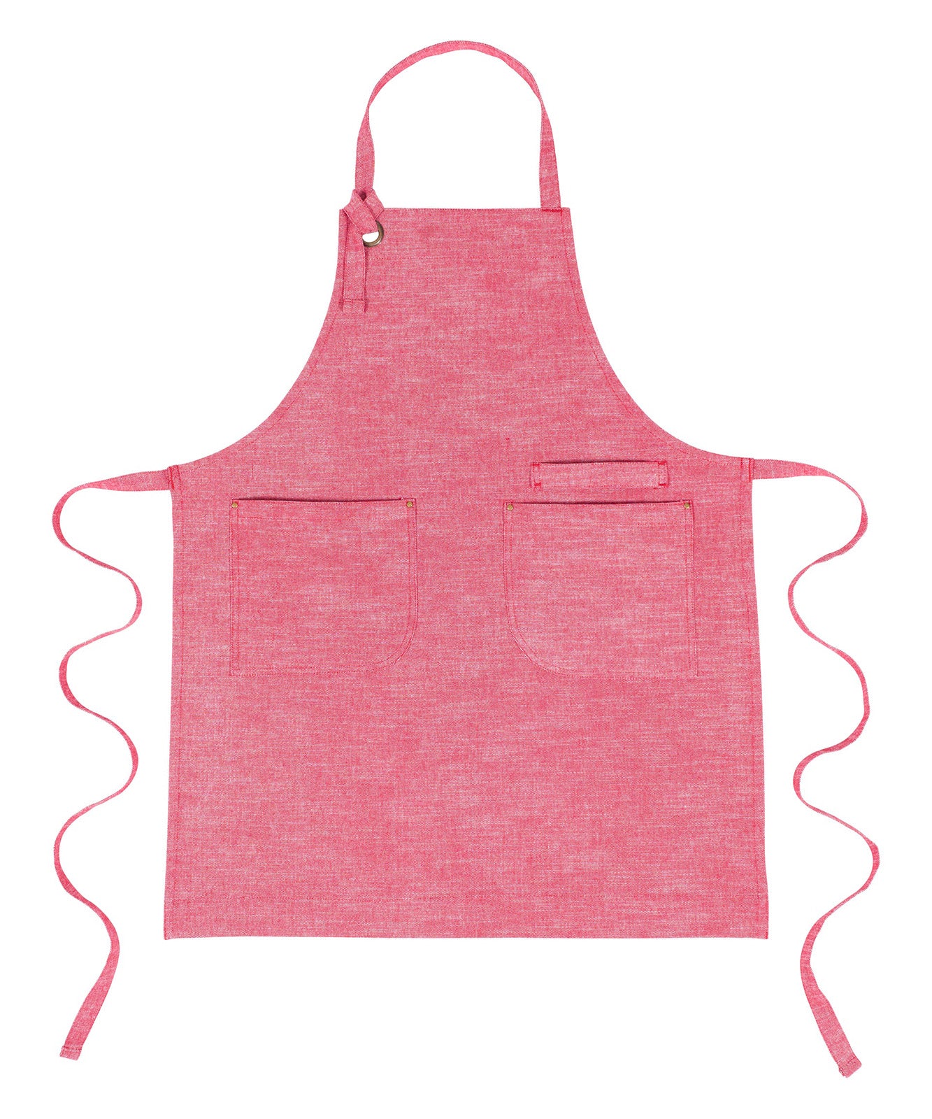 KAF Home Strada Chambray Slub Apron, Red
