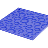 Lodge 7 Inch Square Silicone Skillet Pattern Trivet, Blue