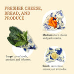 Bee's Wrap Reusable Beeswax Food Wraps, Assorted 3-Pack, Bees & Bears