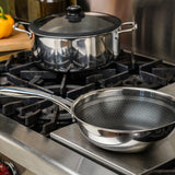 Frieling Black Cube 9-1/2 Inch 2.5 Quart Stainless/Nonstick Hybrid Chef's Pan