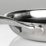 Frieling Black Cube 9-1/2 Inch 2.5 Quart Stainless/Nonstick Hybrid Chef's Pan