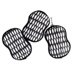 Once Again Home Co. RE:Usable Sponges, Beans Pattern, Set of 3, Black