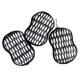 Once Again Home Co. RE:Usable Sponges, Beans Pattern, Set of 3, Black