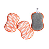 Once Again Home Co. RE:Usable Sponges, Beans Pattern, Set of 3, Coral