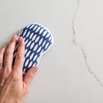 Once Again Home Co. RE:Usable Sponges, Beans Pattern, Set of 3, Navy Blue