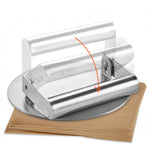 Braize Burger Press with Folding Handle, Heavy-Duty Stainless Steel Smash Burger Press for Griddles & Cast Iron