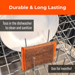 Braize Steel Scrubbing Sponges, 4 Pack, Woven Steel-Fiber Scrubbers for Grills, Cast Iron, Cookware & Stovetops