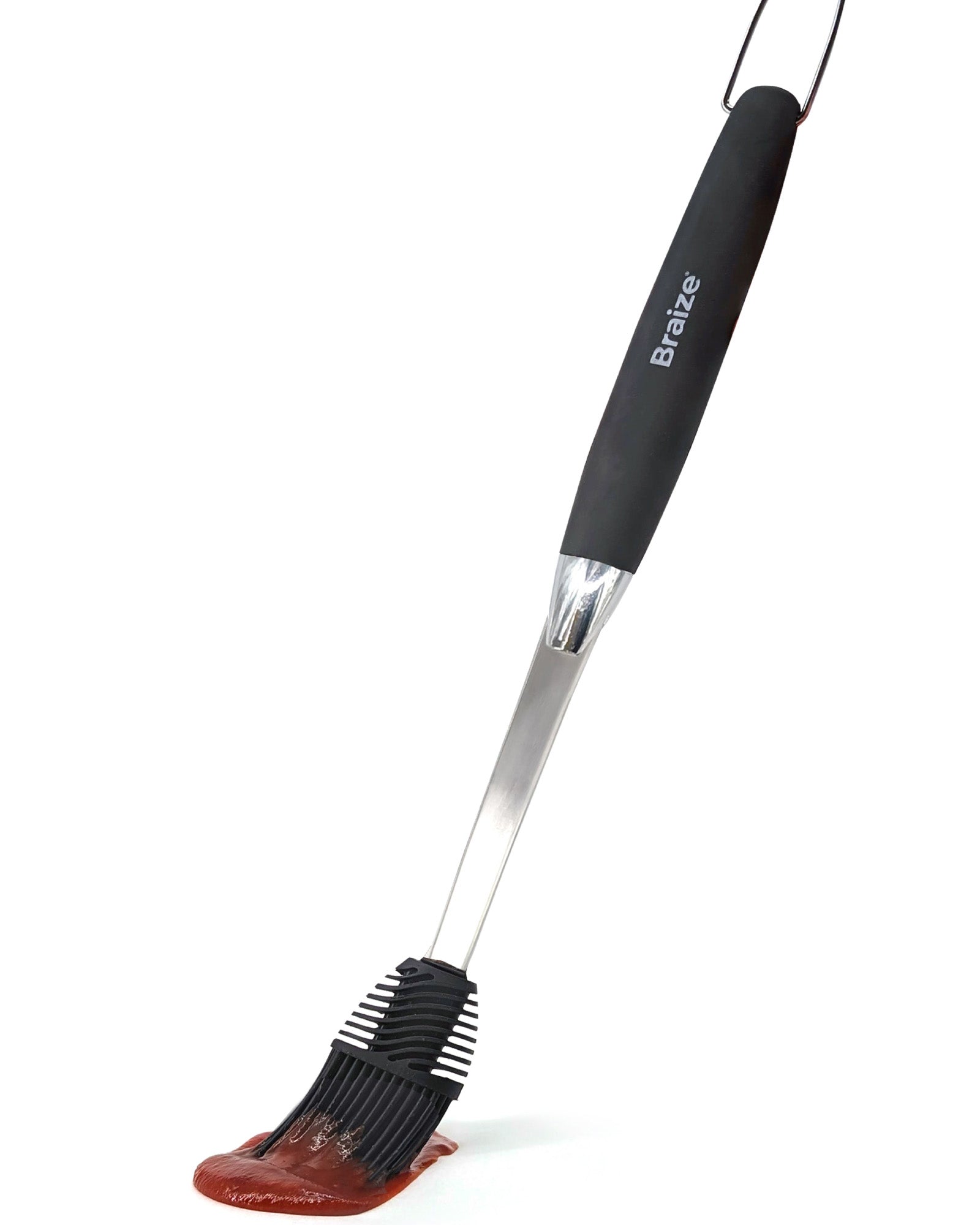 Braize BBQ Basting Mop, Silicone Sauce Mop with Removable Head & Rubber Handle for Grilling, Smoking & Barbecue