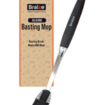 Braize BBQ Basting Mop, Silicone Sauce Mop with Removable Head & Rubber Handle for Grilling, Smoking & Barbecue