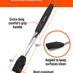 Braize BBQ Basting Mop, Silicone Sauce Mop with Removable Head & Rubber Handle for Grilling, Smoking & Barbecue
