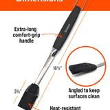 Braize BBQ Basting Mop, Silicone Sauce Mop with Removable Head & Rubber Handle for Grilling, Smoking & Barbecue