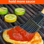 Braize BBQ Basting Mop, Silicone Sauce Mop with Removable Head & Rubber Handle for Grilling, Smoking & Barbecue
