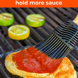 Braize BBQ Basting Mop, Silicone Sauce Mop with Removable Head & Rubber Handle for Grilling, Smoking & Barbecue