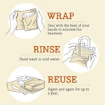 Bee's Wrap Reusable Beeswax Food Wraps, Assorted 3-Pack, Honeycomb