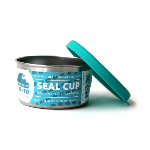 ECOlunchbox Blue Water Bento Seal Cup Solo Food Storage Container, Stainless