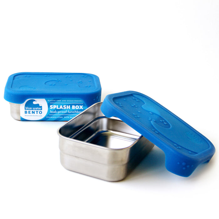 ECOlunchbox Blue Water Bento Splash Box Food Storage Container, Stainless