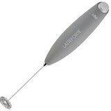 Cilio Latteforte Battery Powered Milk Frother with Stainless Steel Stand, Gray