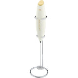 Cilio Latteforte Battery Powered Milk Frother with Stainless Steel Stand, White