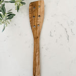 Cilio Toscana Olivewood Perforated Turner, 11.8-Inch