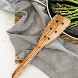 Cilio Toscana Olivewood Perforated Turner, 11.8-Inch