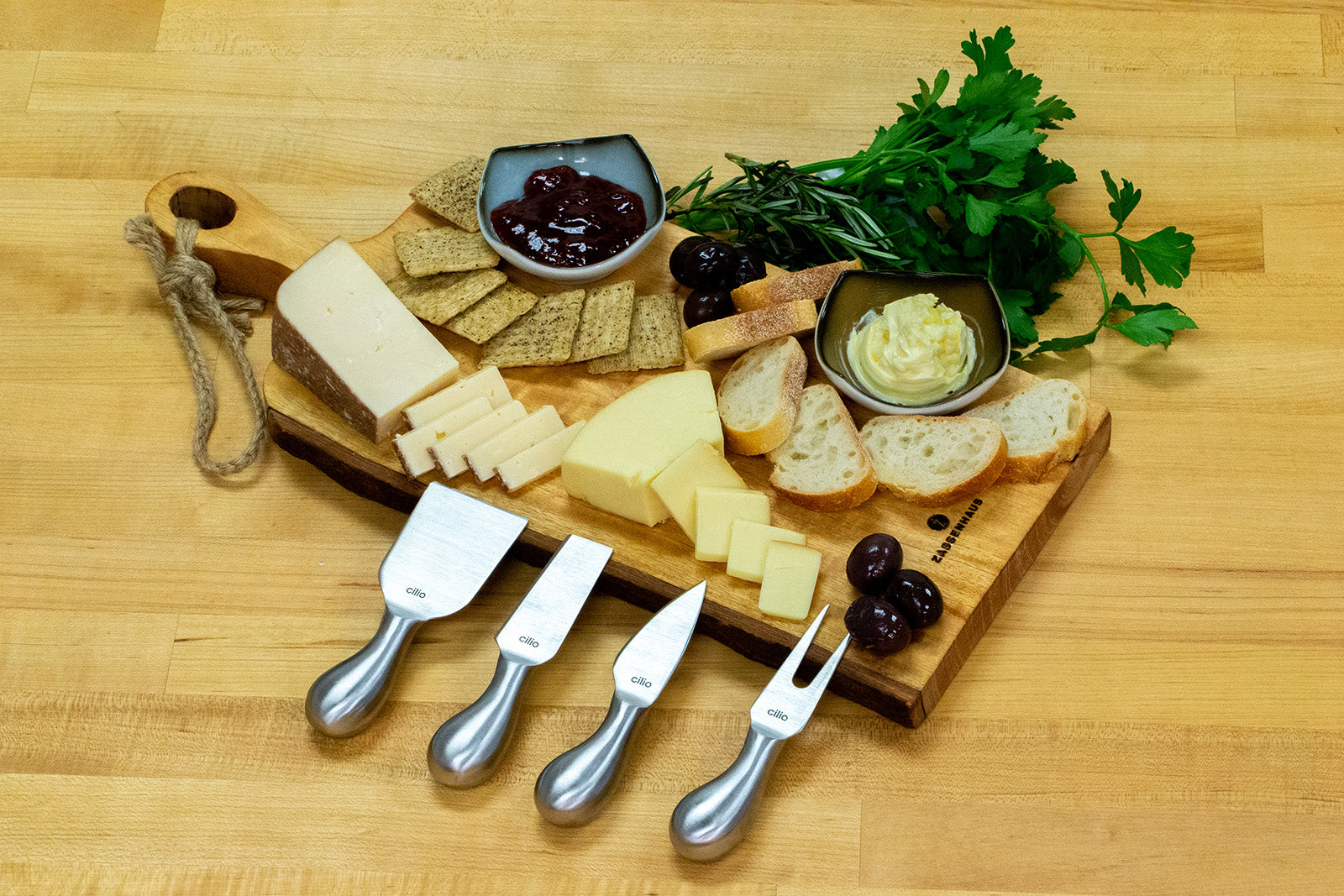 Cilio Piave 4 Piece Cheese Knife Set, Stainless Steel