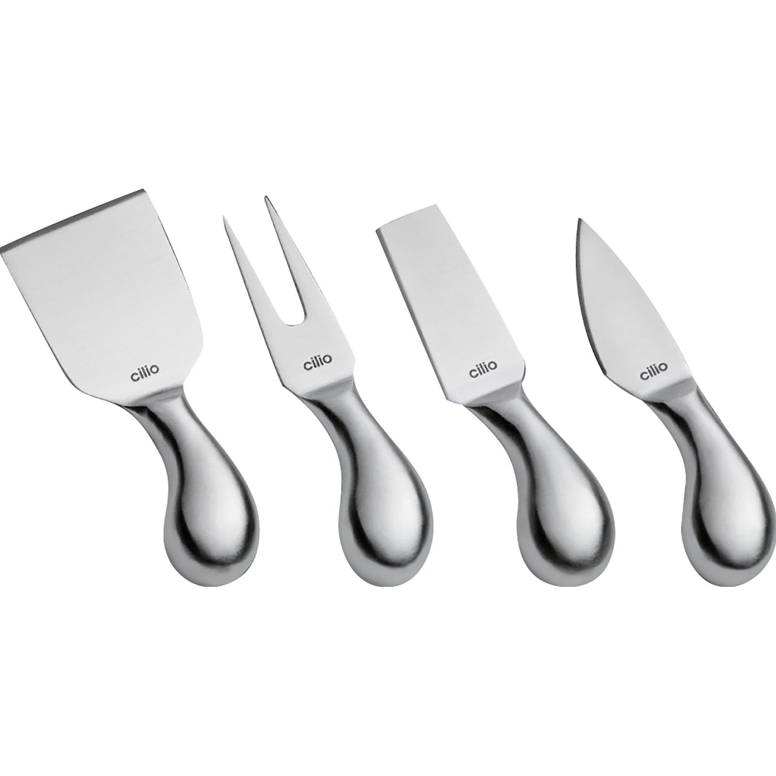 Cilio Piave 4 Piece Cheese Knife Set, Stainless Steel