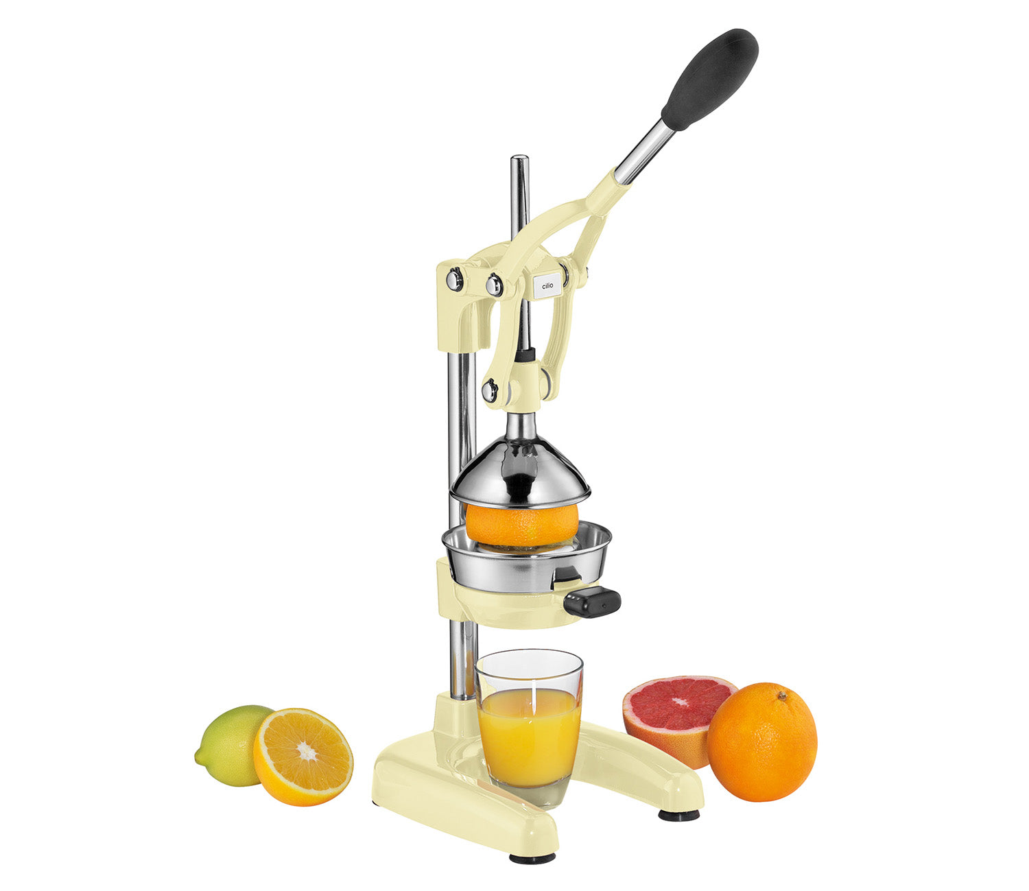 Cilio Amalfi Commercial Grade Manual Citrus Juicer, Extractor, and Juice Press, Cream