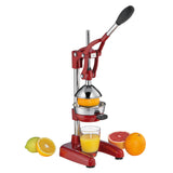 Cilio Amalfi Commercial Grade Manual Citrus Juicer, Extractor, and Juice Press, Red