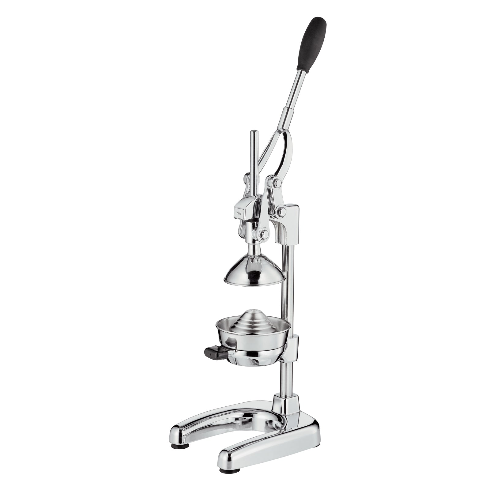 Cilio Amalfi Commercial Grade Manual Citrus Juicer, Extractor, and Juice Press, Silver Polished
