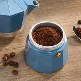 Cilio Legno Stovetop Espresso Maker, Blue, 15-Ounce