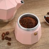 Cilio Legno Stovetop Espresso Maker, Pink, 15-Ounce