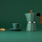 Cilio Legno Stovetop Espresso Maker, Mint, 15-Ounce