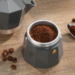 Cilio Legno Stovetop Espresso Maker, Gray, 15-Ounce