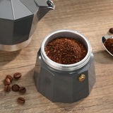 Cilio Legno Stovetop Espresso Maker, Gray, 15-Ounce