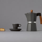 Cilio Legno Stovetop Espresso Maker, Gray, 15-Ounce
