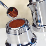 Cilio Aida Stainless Steel Stovetop Espresso Maker, Polished Stainless, 22 Oz.