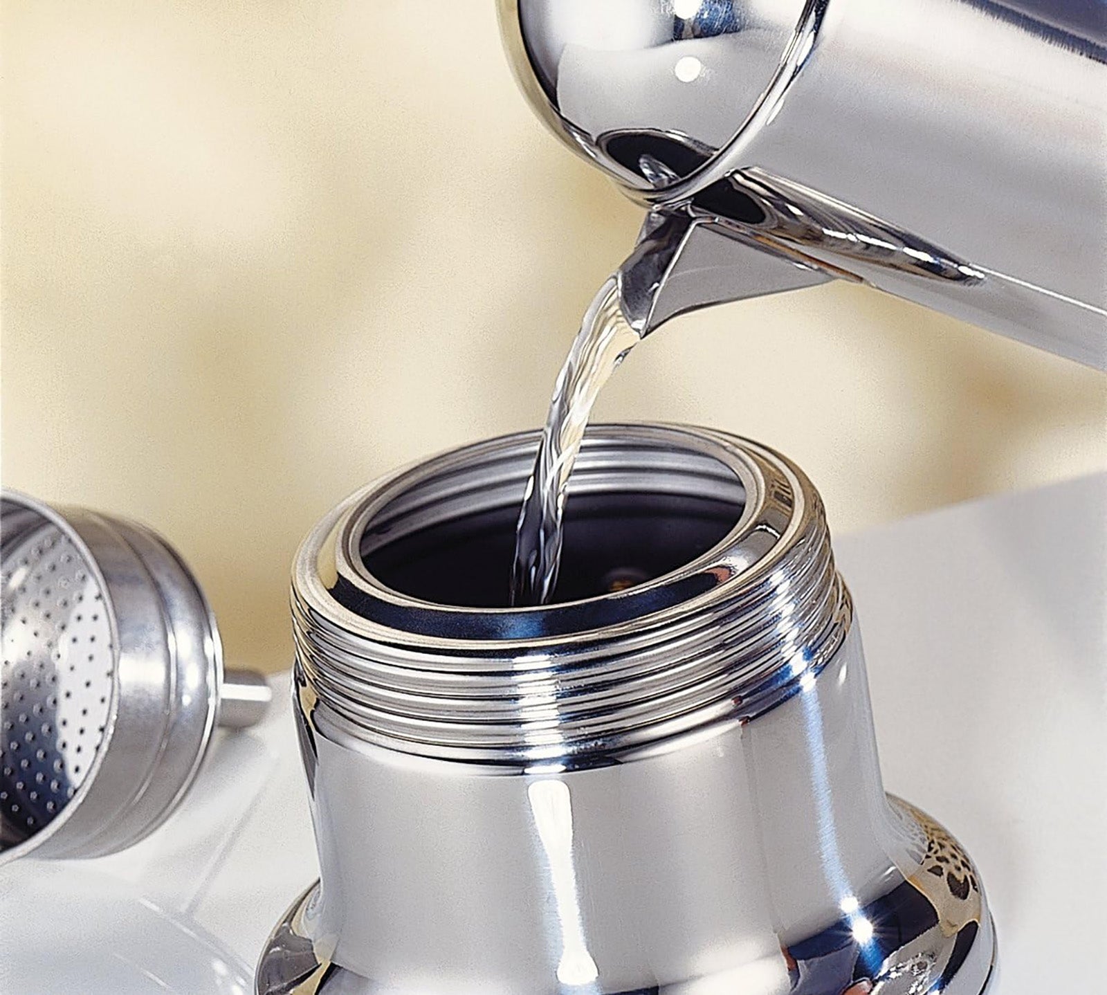 Cilio Aida Stainless Steel Stovetop Espresso Maker, Polished Stainless, 8.5 Oz.