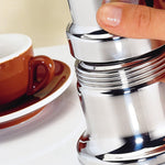 Cilio Aida Stainless Steel Stovetop Espresso Maker, Polished Stainless, 4 Oz.