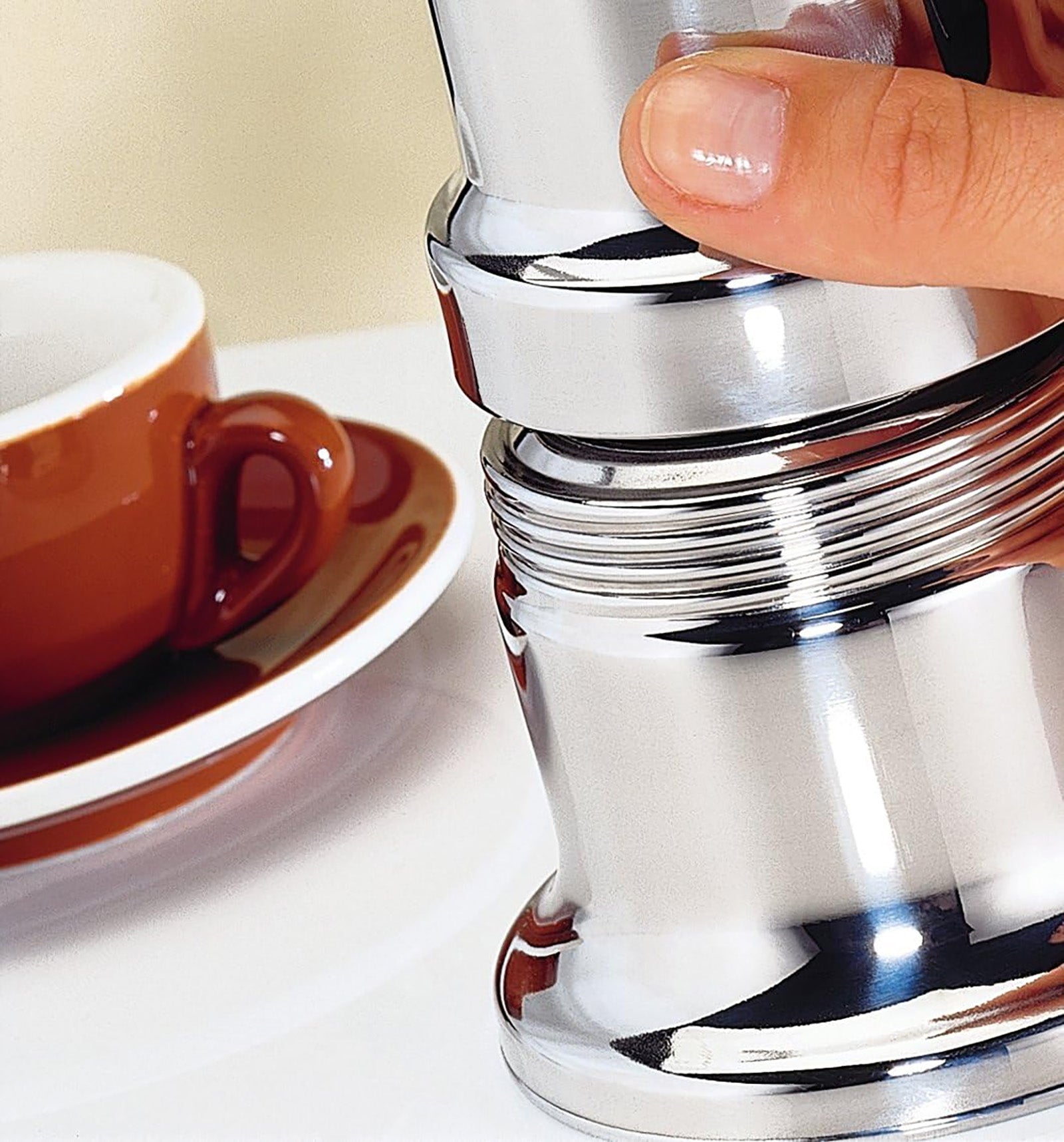 Cilio Aida Stainless Steel Stovetop Espresso Maker, Polished Stainless, 8.5 Oz.